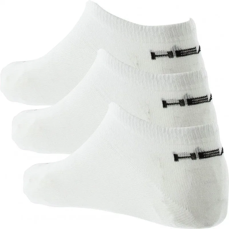 HEAD Lot de 3 paires de Socquettes Mixte Coton SNEAK Blanc