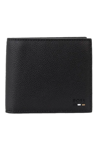 Hugo Boss Ray 8cc Billfold Wallet In Grained Black Faux Leather 50491957 001 - Trouva