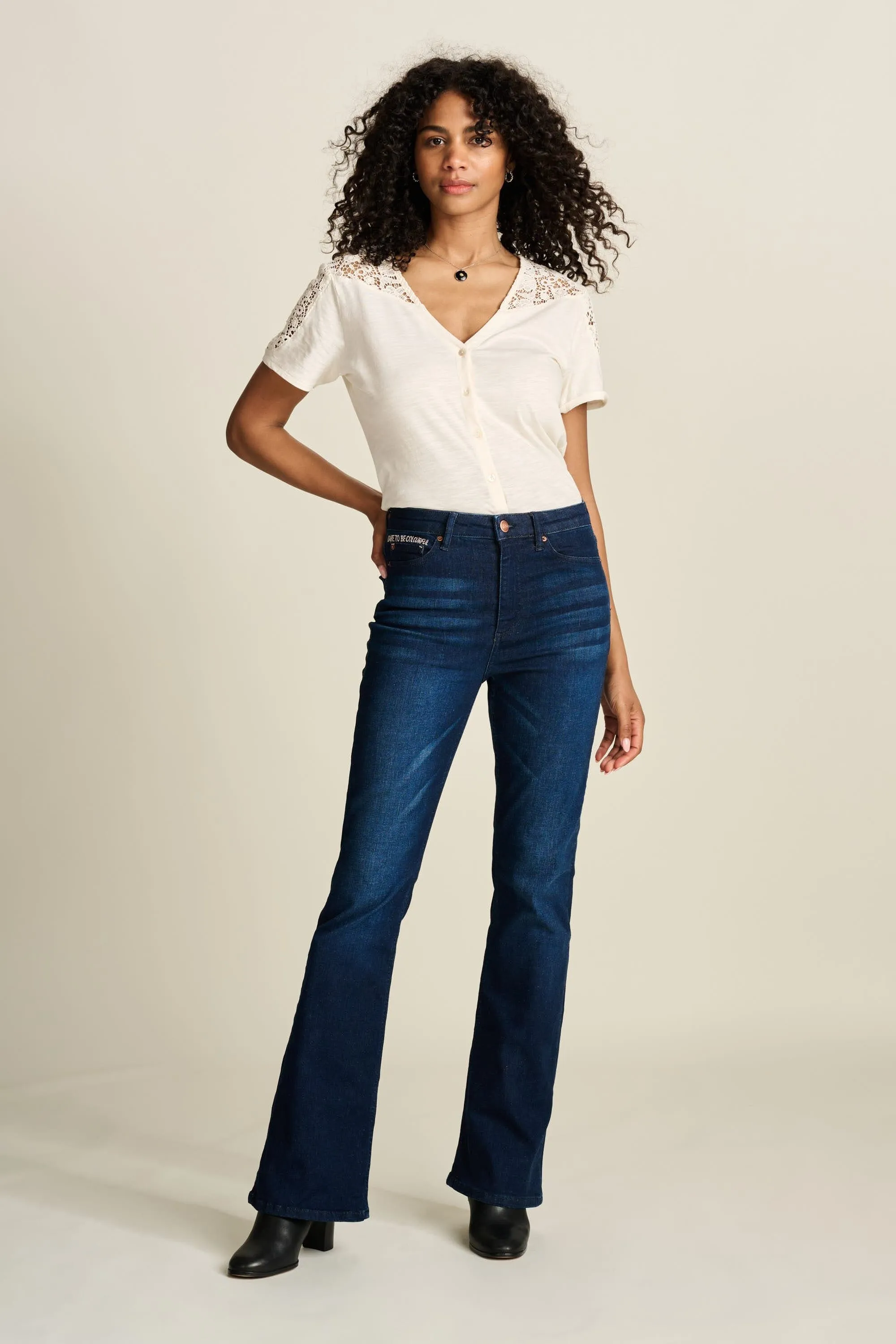 JEANS - Esmee Flare Dark Bleu