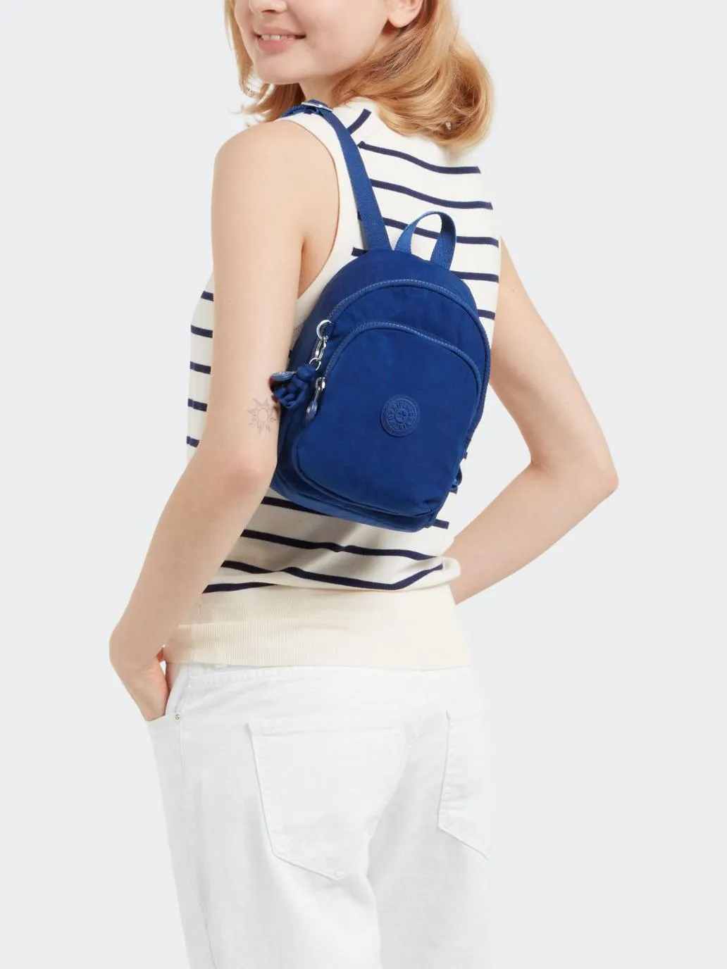 Kipling New Delia Compact Mini Sac À Dos Bleu Ciel Profond - Achetez À Prix Outlet!