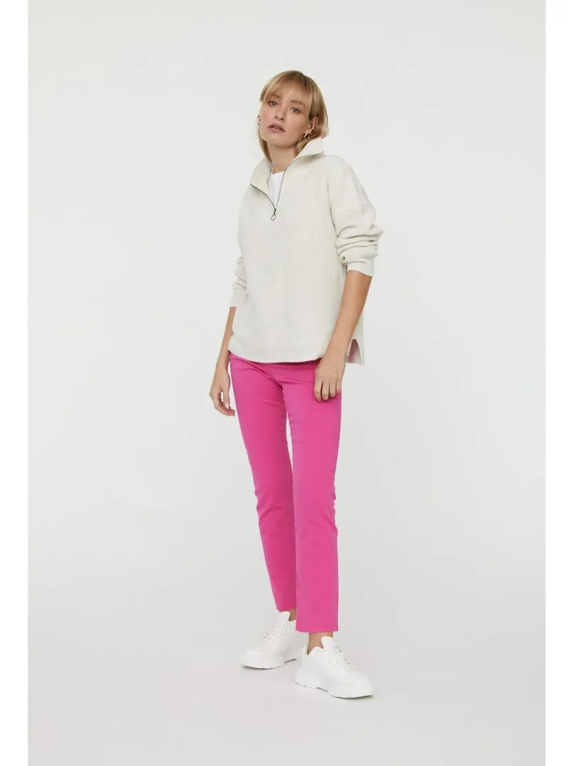 Lee Cooper - Pantalon coton straight LC161 - Rose fushia