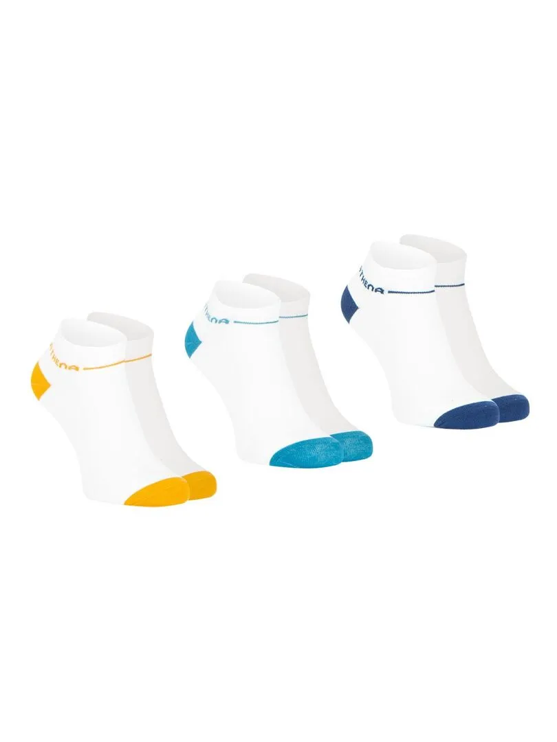 Lot de 3 paires de socquettes homme Easy Color - Blanc