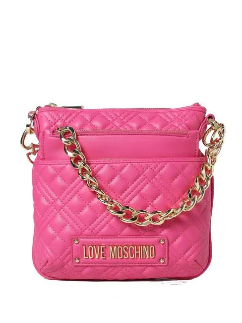 Love Moschino Quilted Chain Mini Sac À Bandoulière Fuchsia - Achetez À Prix Outlet!