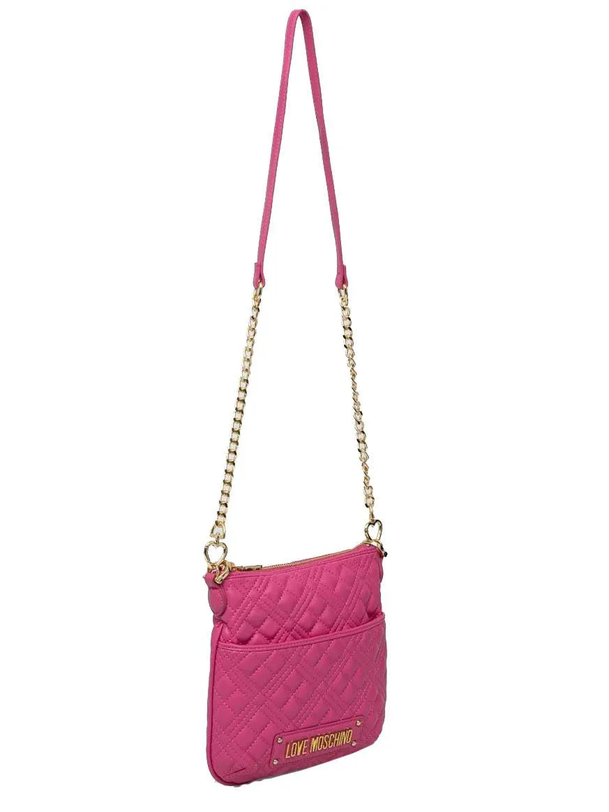 Love Moschino Quilted Chain Mini Sac À Bandoulière Fuchsia - Achetez À Prix Outlet!