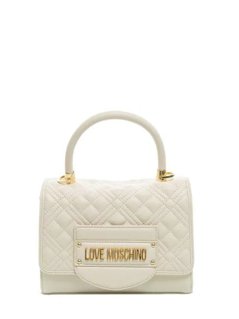 Love Moschino Quilted Mini Sac À Main Avec Bandoulière Ivoire - Achetez À Prix Outlet!