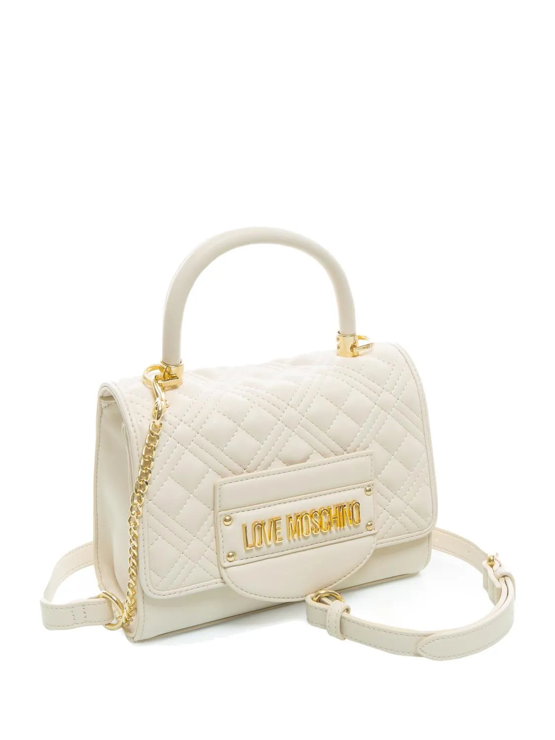 Love Moschino Quilted Mini Sac À Main Avec Bandoulière Ivoire - Achetez À Prix Outlet!