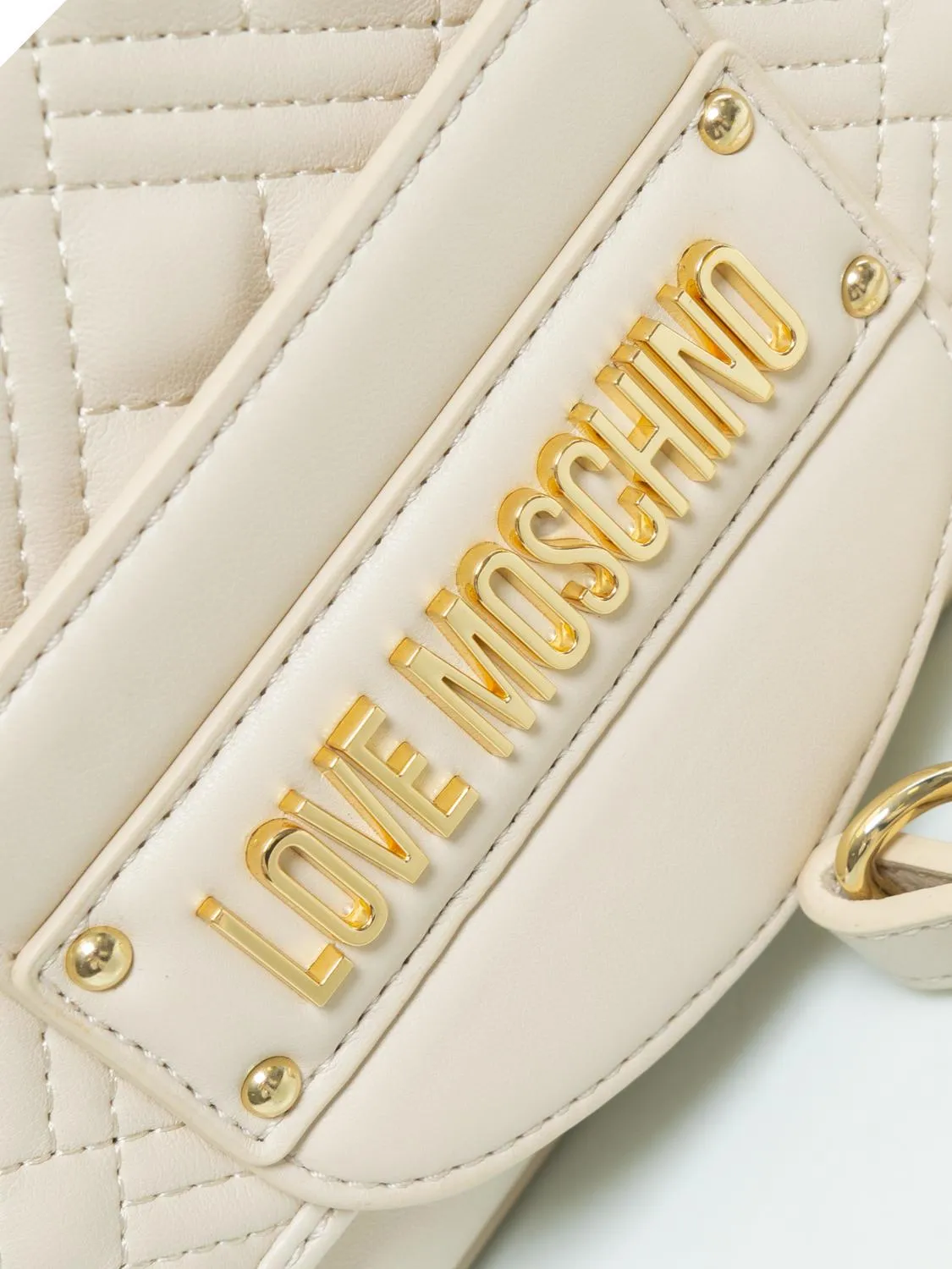 Love Moschino Quilted Mini Sac À Main Avec Bandoulière Ivoire - Achetez À Prix Outlet!