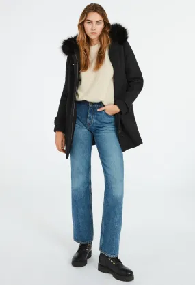 Manteau col fausse fourrure | Claudie FR