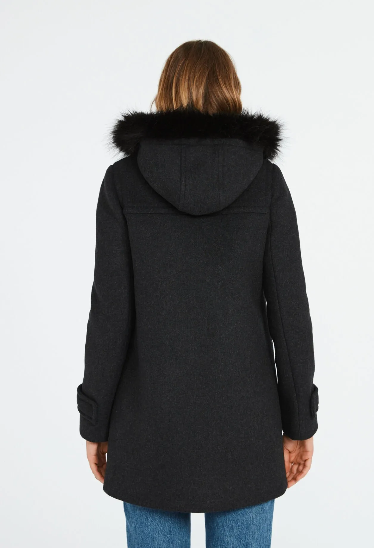 Manteau col fausse fourrure | Claudie FR