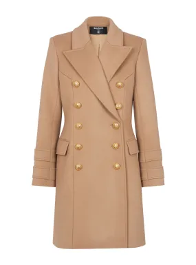 MANTEAU COURT EN LAINE ET CACHEMIRE - BALMAIN pour FEMME | Printemps