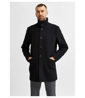 Manteau en laine boutonné