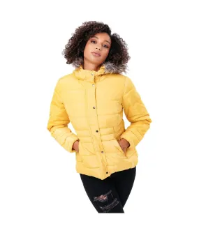 Manteau femme jaune foncé Hype