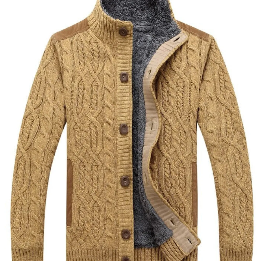 Mazharimen | Bouton Hommes Veste D'hiver Chaude En Duvet | Tricot