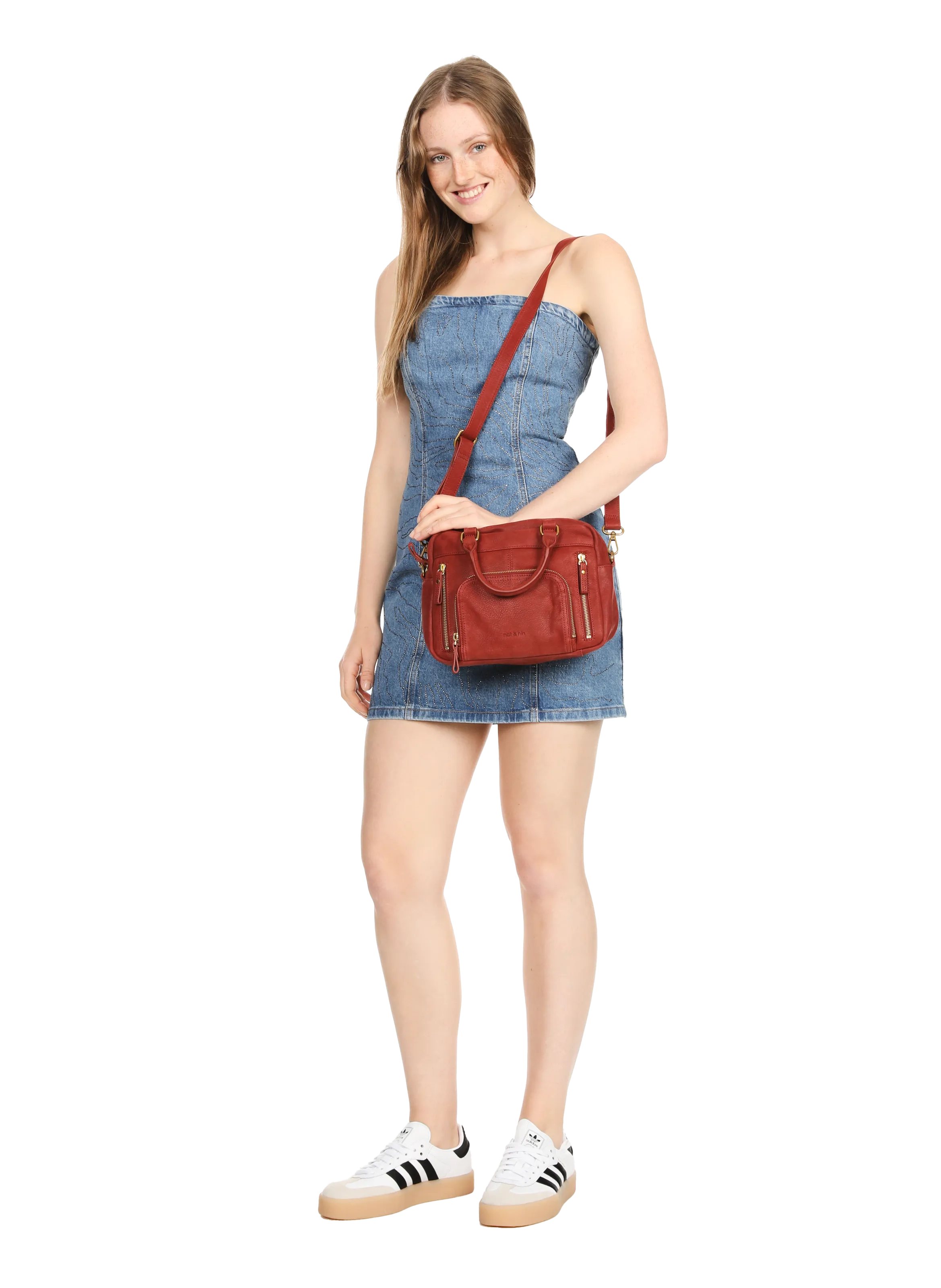 NAT & NIN  Sac à main Mini Macy en cuir  - Rouge