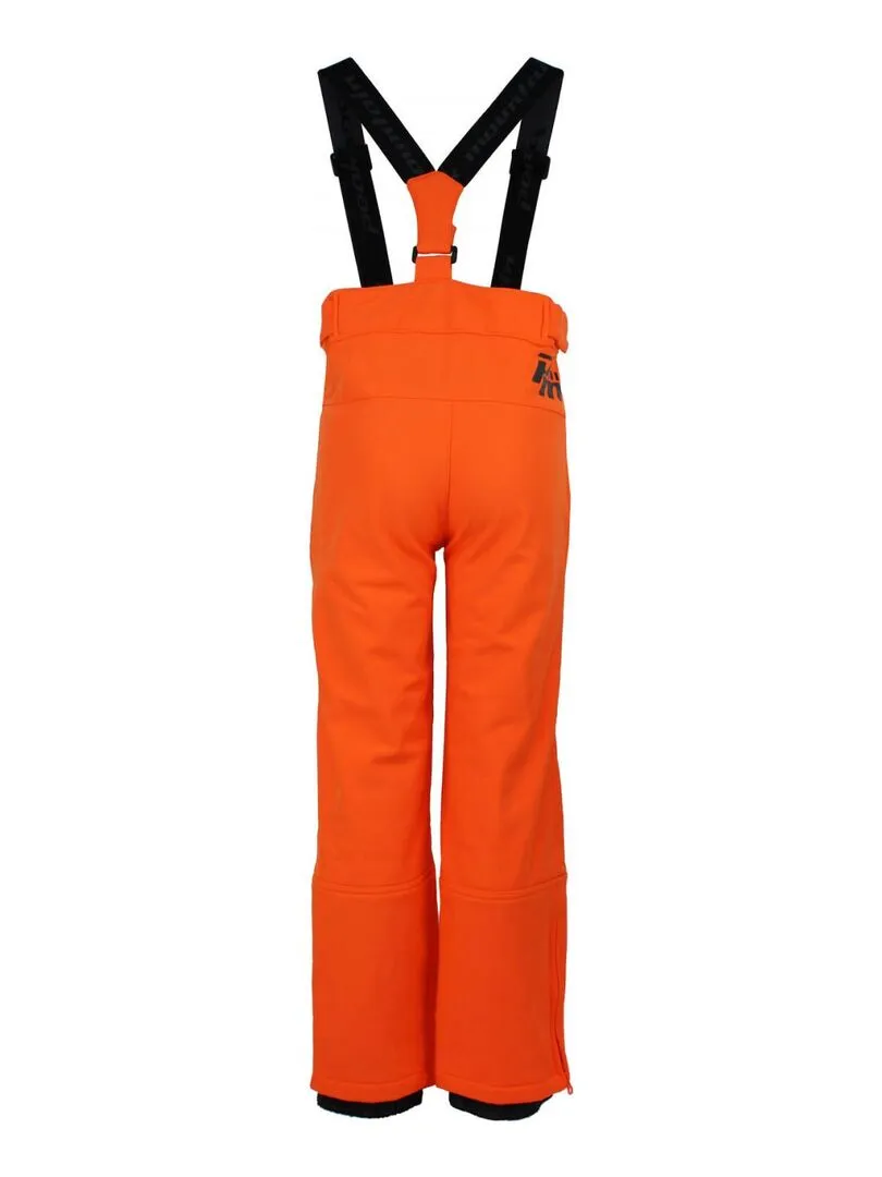 Pantalon de ski softshell garçon ECASHELL - PEAK MOUNTAIN - Orange