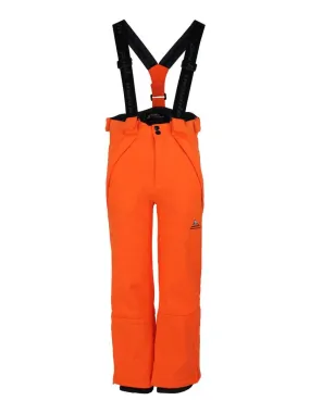 Pantalon de ski softshell garçon ECASHELL - PEAK MOUNTAIN - Orange