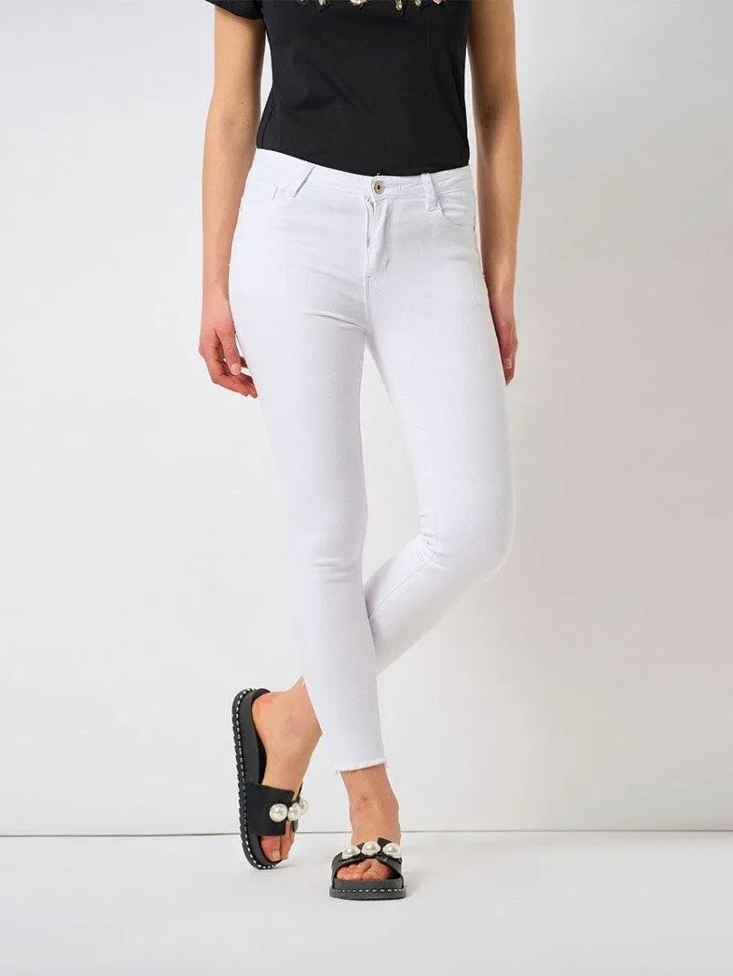 Pantalon jeans blanc