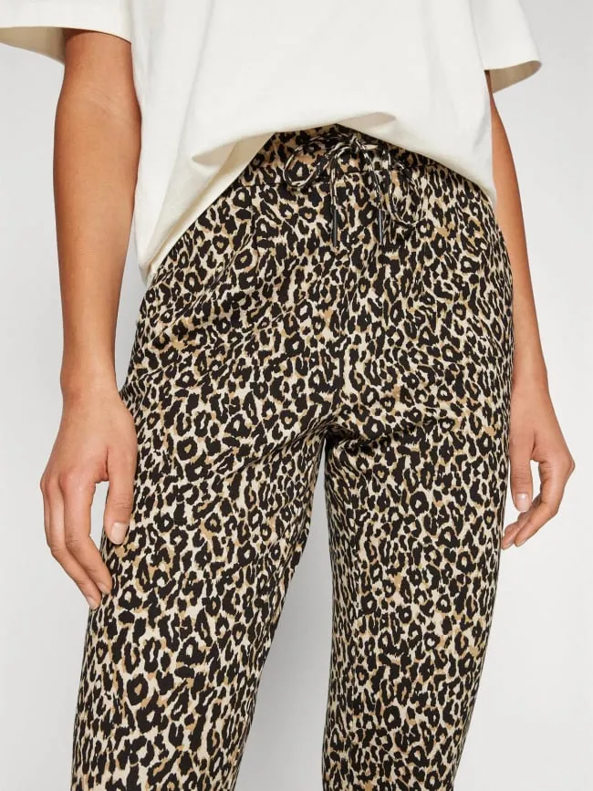 Pantalon pop trash easy léopard marron femme - Only | wimod