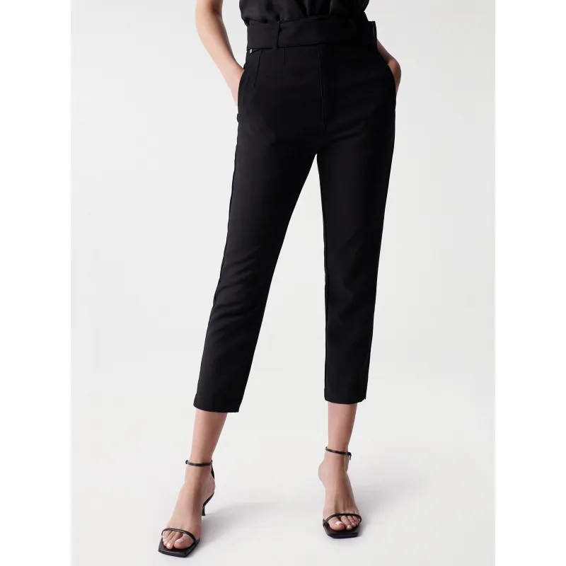 Pantalon slim dily 6 noir femme - Le Temps Des Cerises | wimod