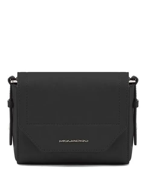 Piquadro Circle Mini Sac Bandoulière, En Cuir Noir - Achetez À Prix Outlet!