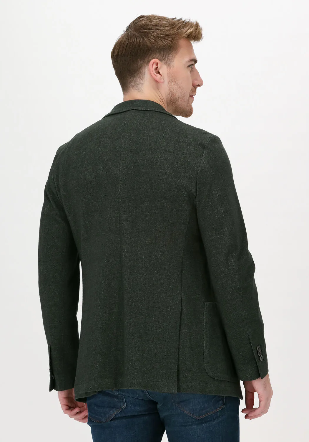 profuomo veston jacket knitted ho vert foncé