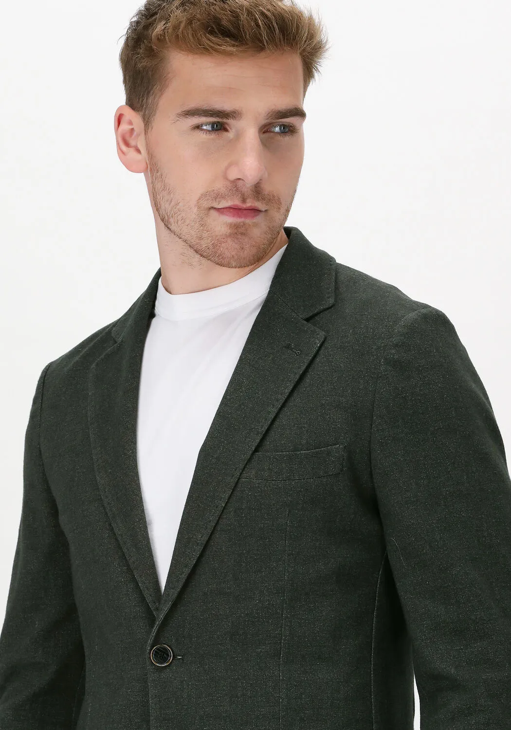 profuomo veston jacket knitted ho vert foncé