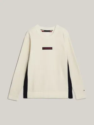 Pull Adaptive colour-block Hilfiger Monotype | Blanc | Tommy Hilfiger