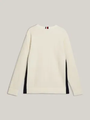 Pull Adaptive colour-block Hilfiger Monotype | Blanc | Tommy Hilfiger