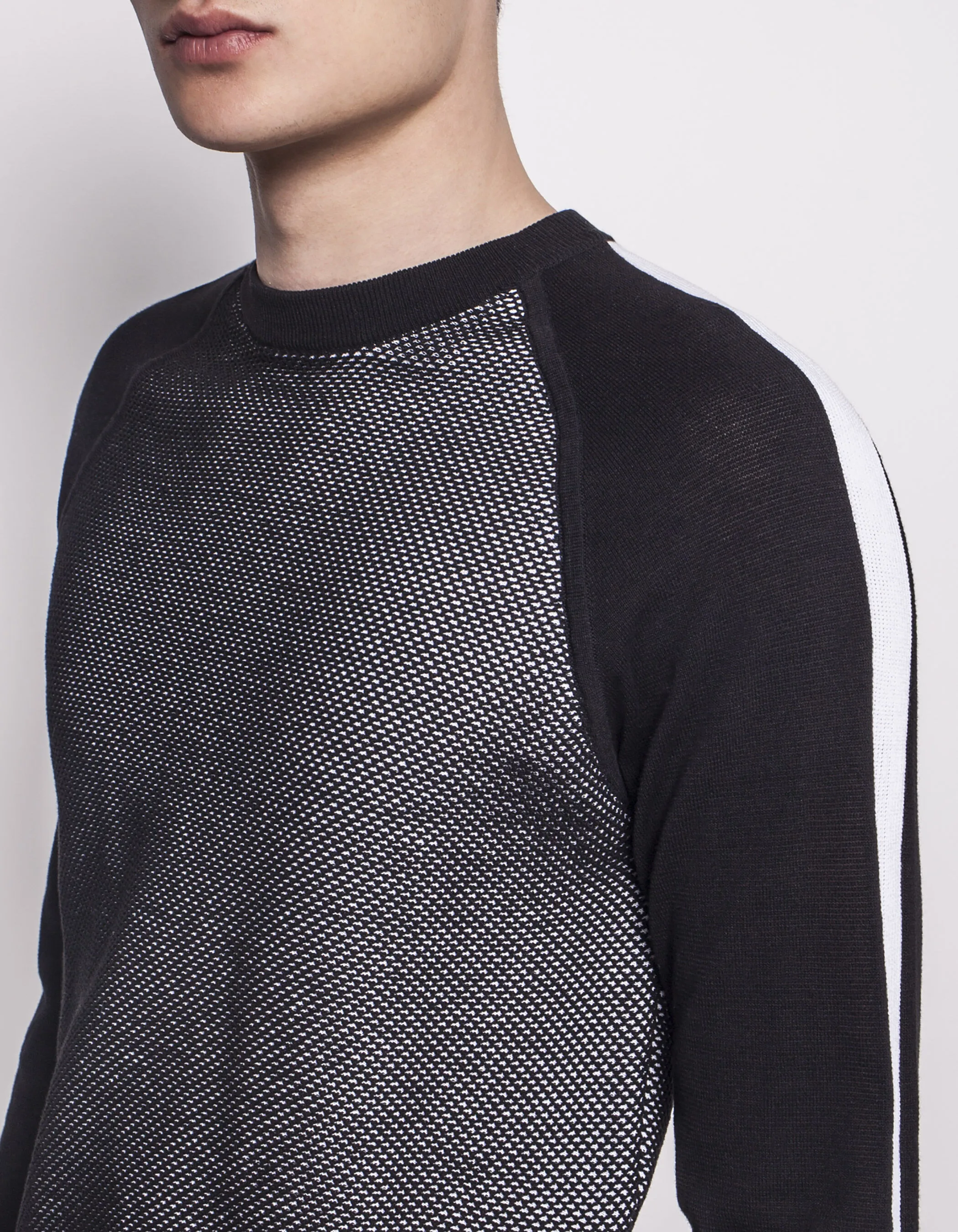 Pull bicolore homme