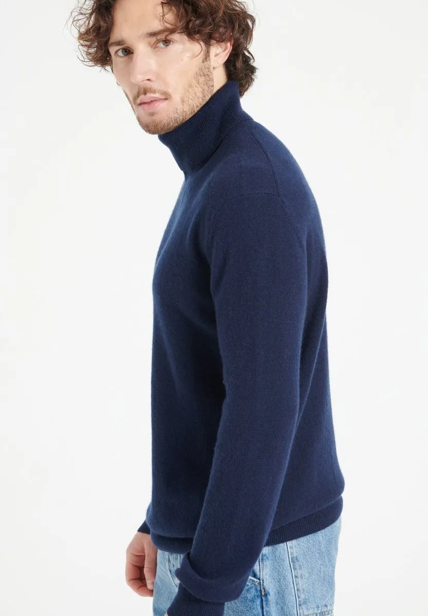 Pull col V cachemire bleu marine homme - LUKE 3