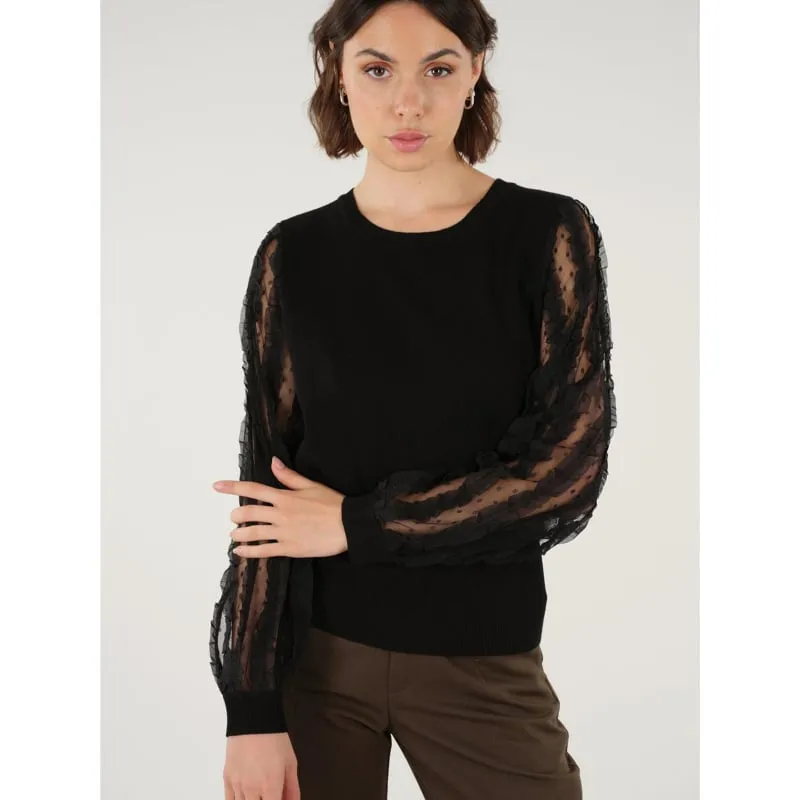 Pull double col v berilde vert femme - Deeluxe | wimod