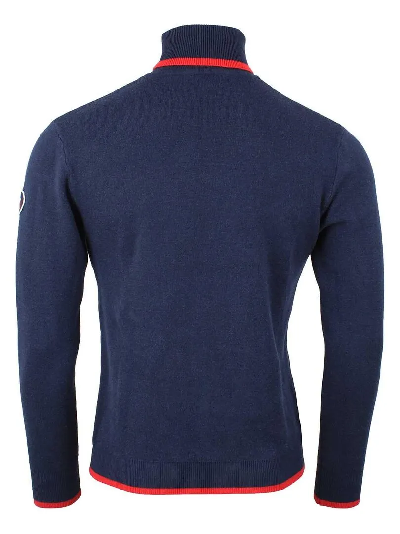 Pull homme CAFLAKE - PEAK MOUNTAIN - Bleu marine