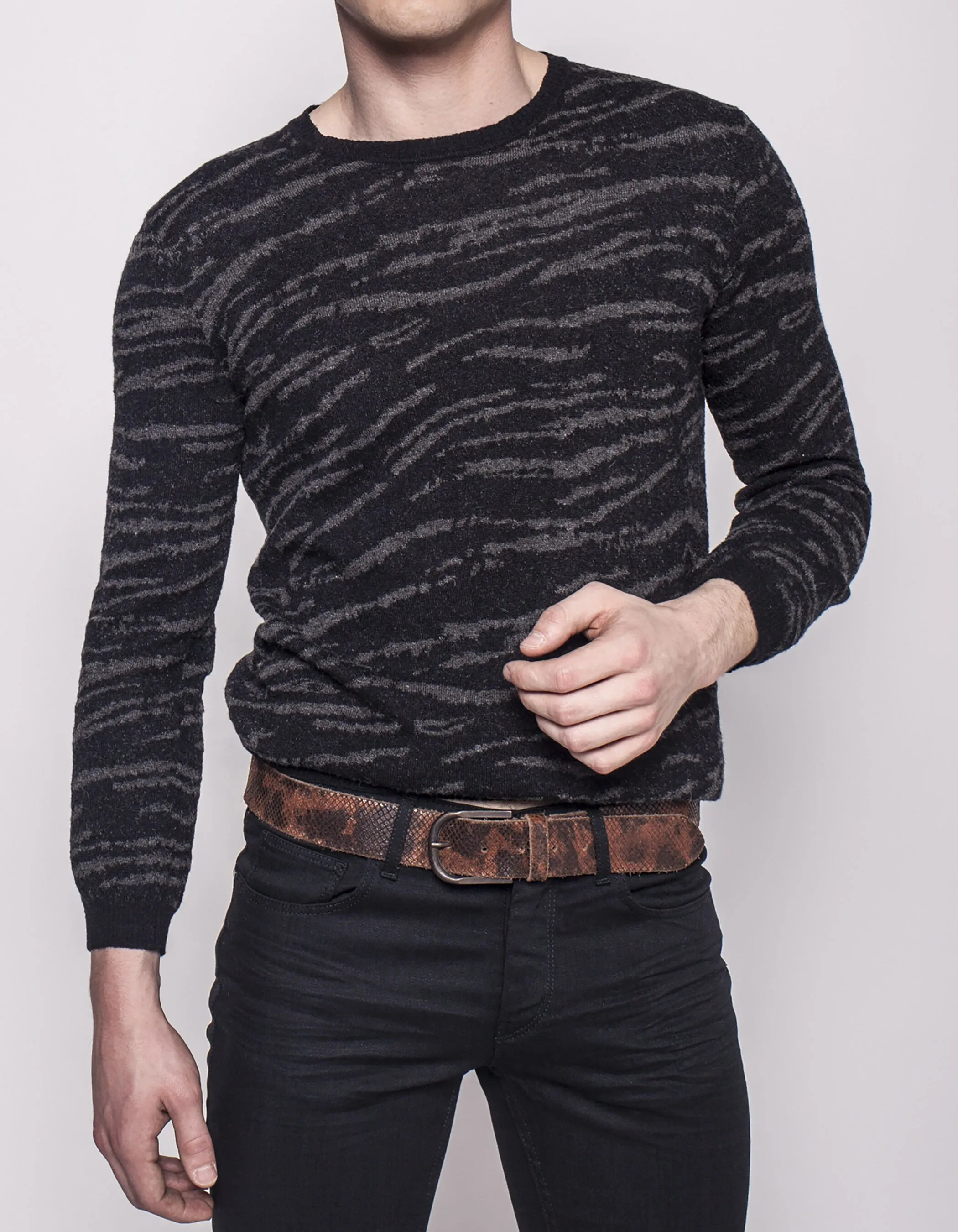 Pull jacquard homme