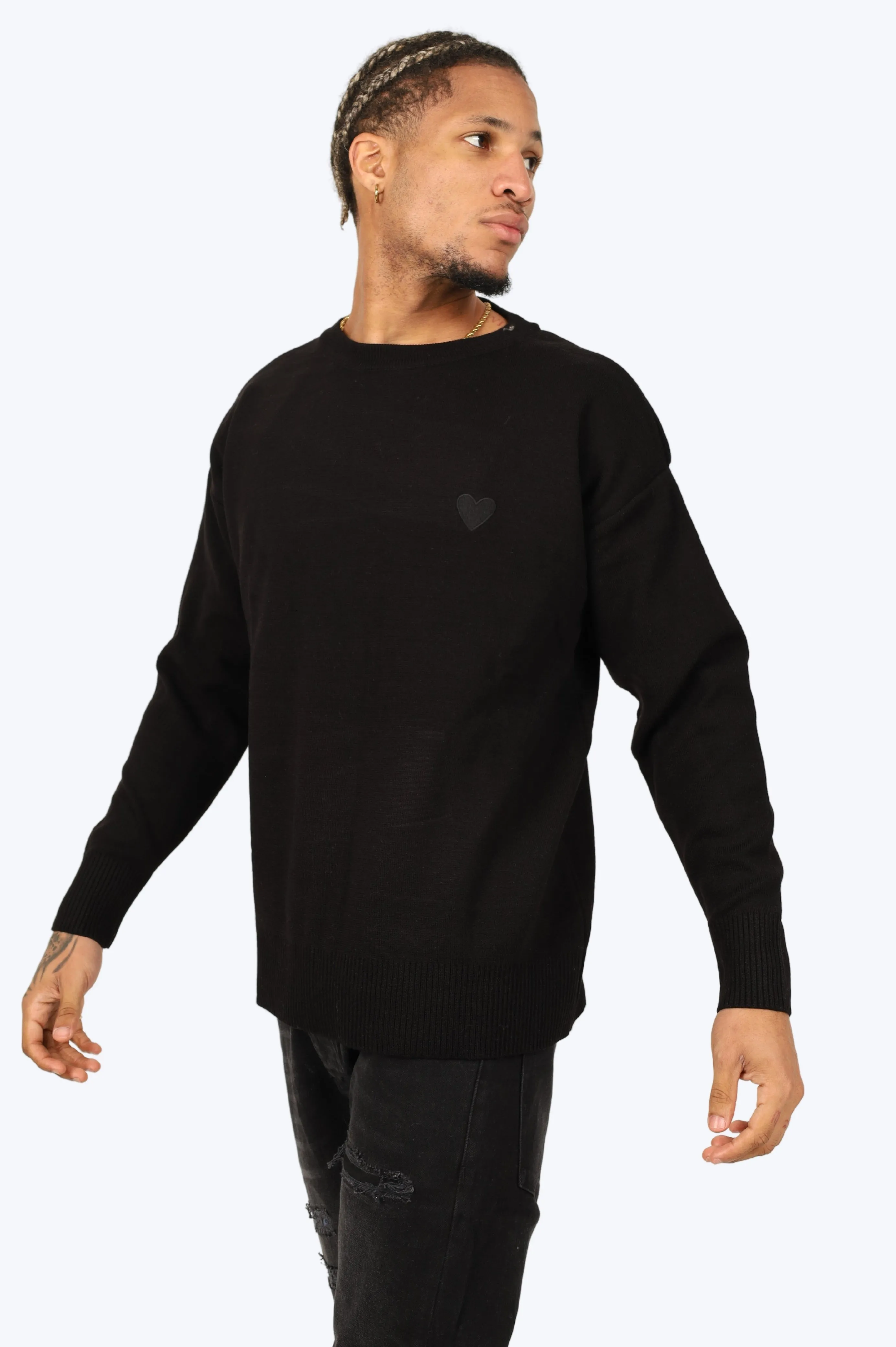 PULL PETIT COEUR NOIR