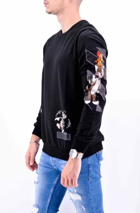 Pull tom & jerry | Pull noir | Mode urbaine | 29,90€