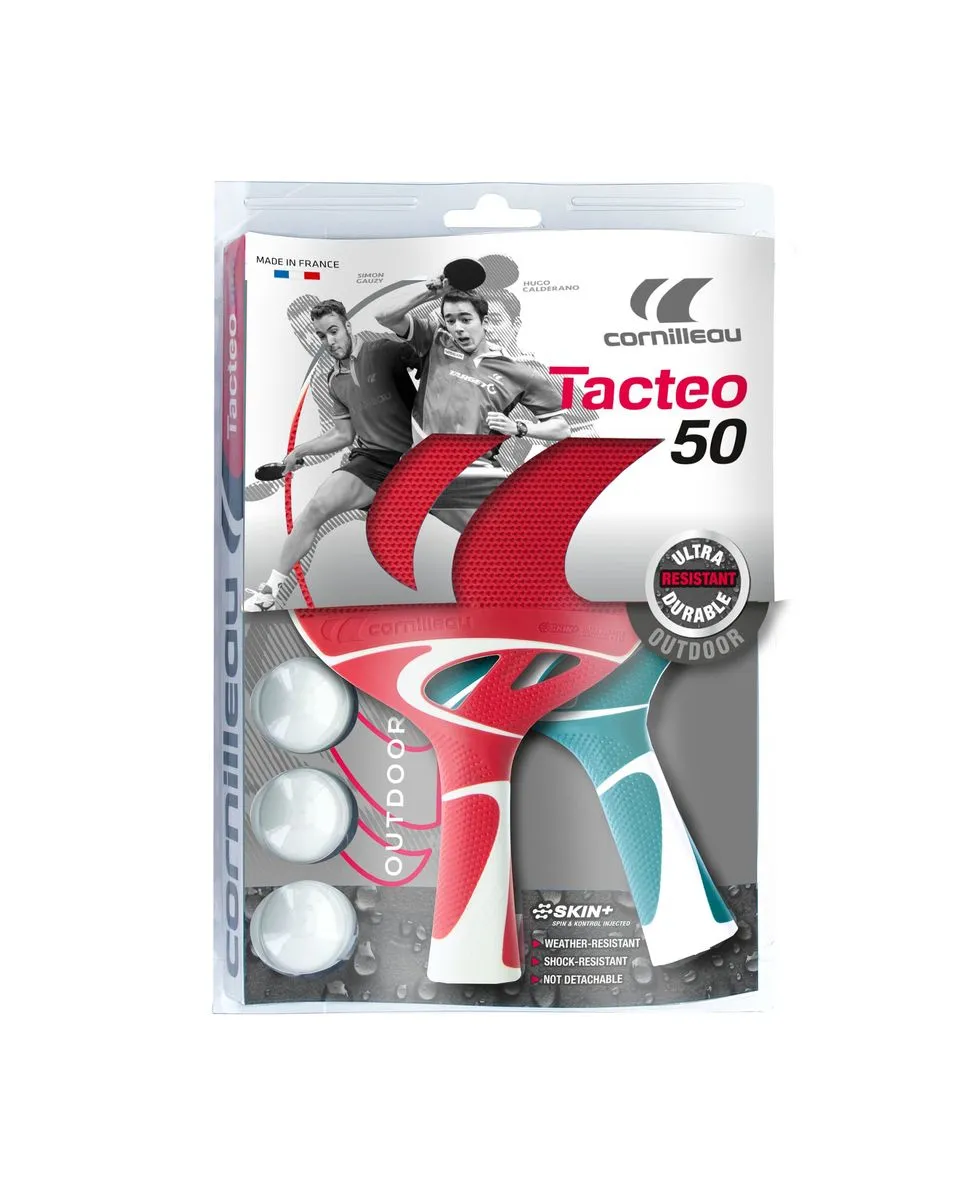 Raquettes de tennis de table Unisexe TACTEO PACK DUO Multicolore