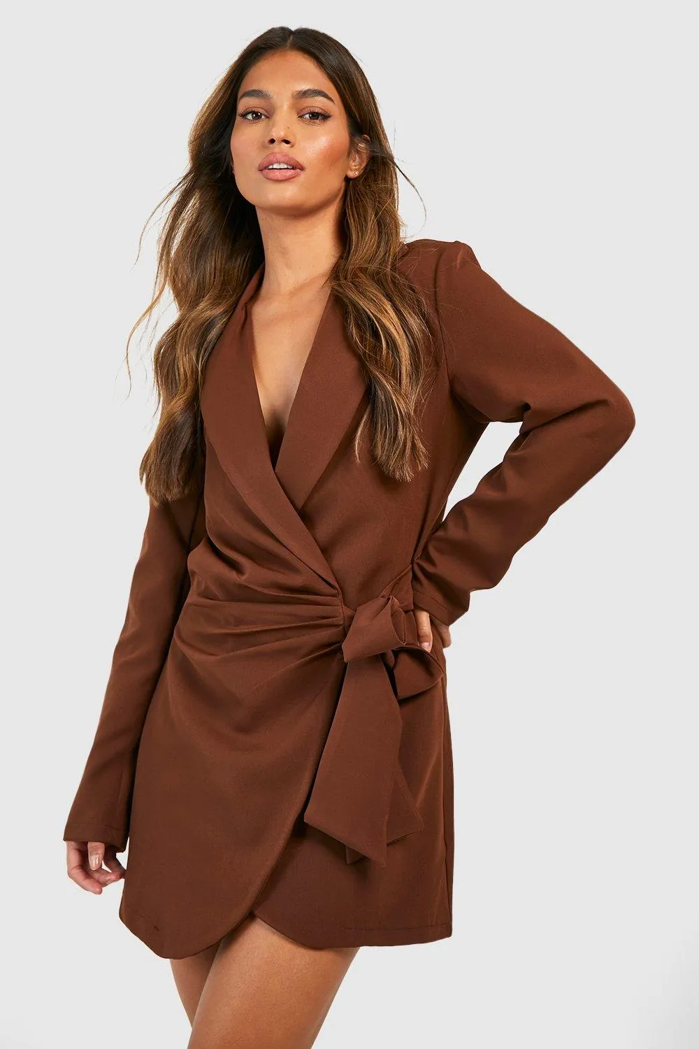 Robe blazer drapée