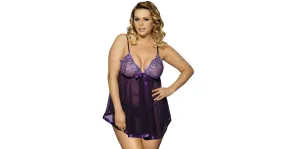 Robe de nuit grande taille transparente pour femmes