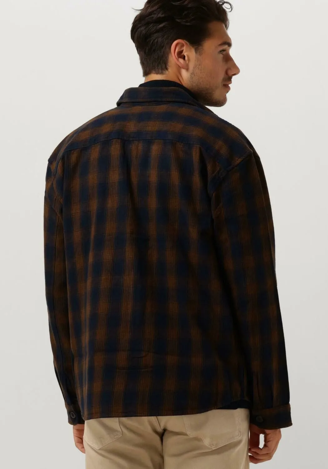 selected homme surchemise slhloosemason-flannel overshirt w noos en marron