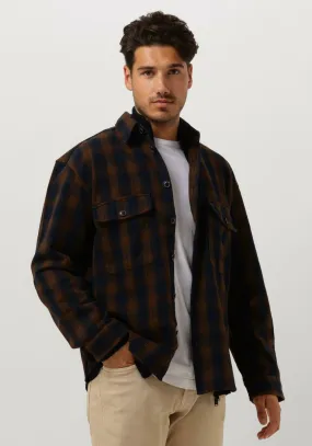 selected homme surchemise slhloosemason-flannel overshirt w noos en marron