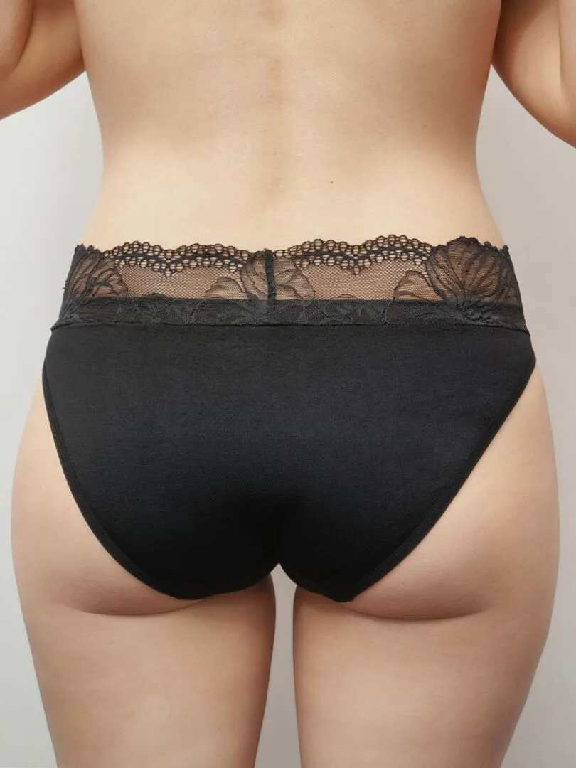 Shorty seamless et dentelle   - Gérard Pasquier - Noir Noir