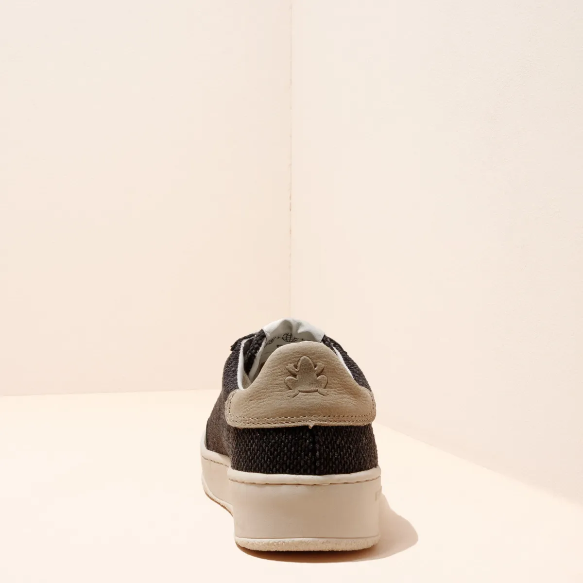 Sneakers en cuir et textile - Noir