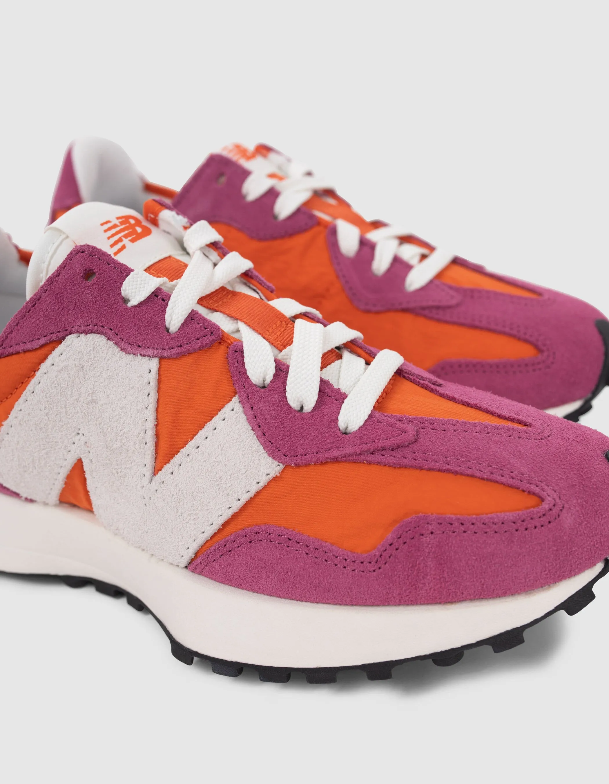 Sneakers NEW BALANCE 327 orange et rose Femme