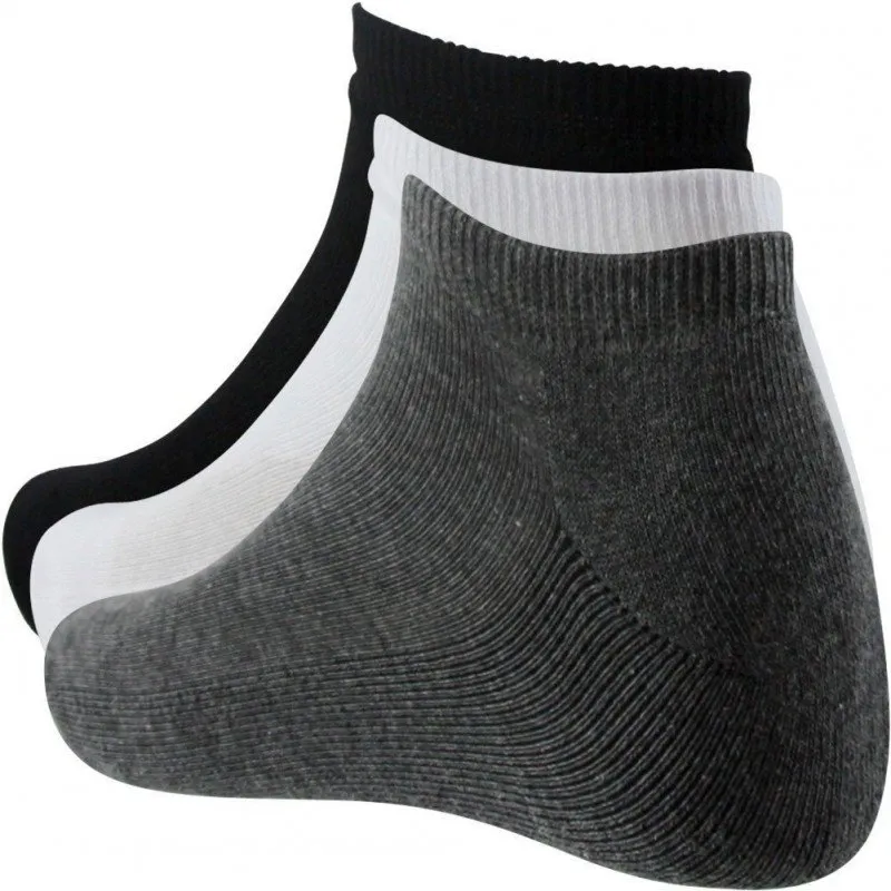 SOCKS EQUIP 3 paires Socquettes Femme Coton TERRY Gris Blanc Noir