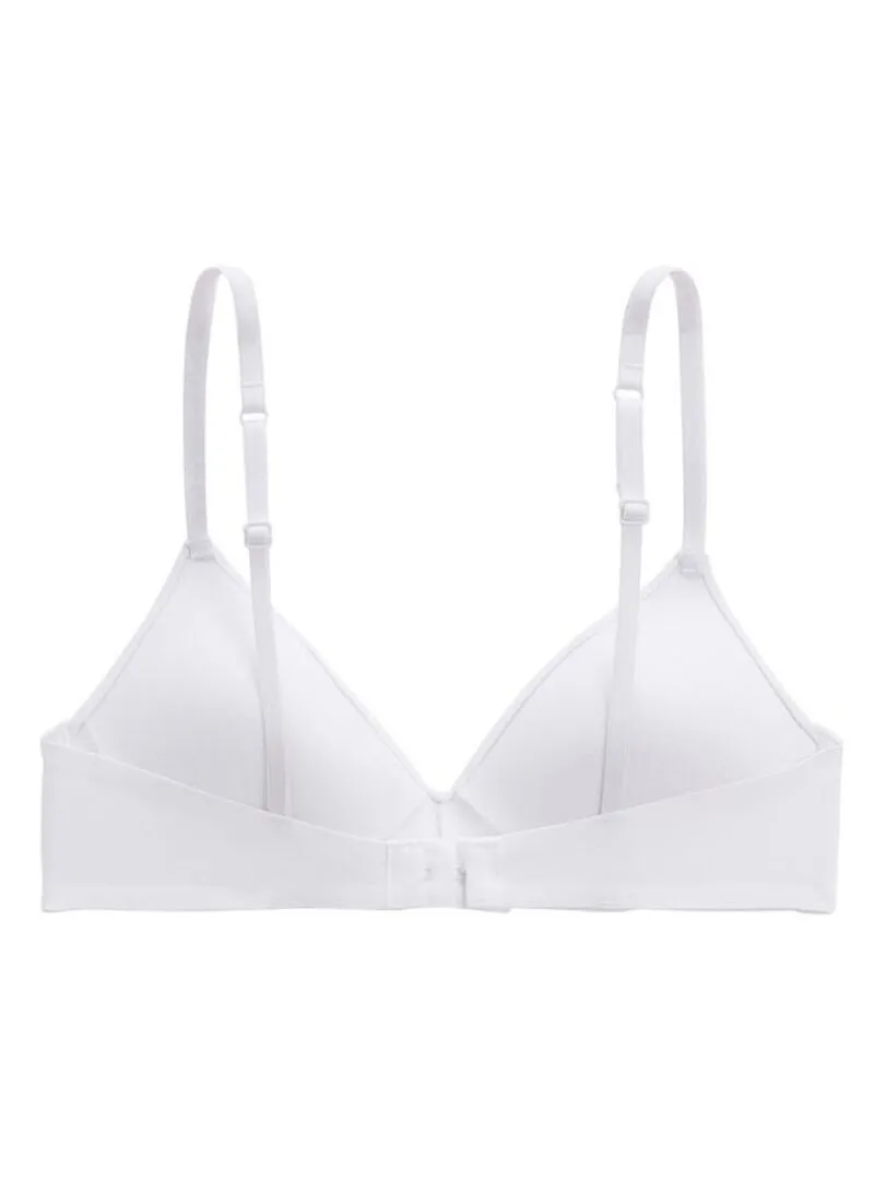 Soutien-gorge triangle à coques sans armatures blanc Veliana - Blanc