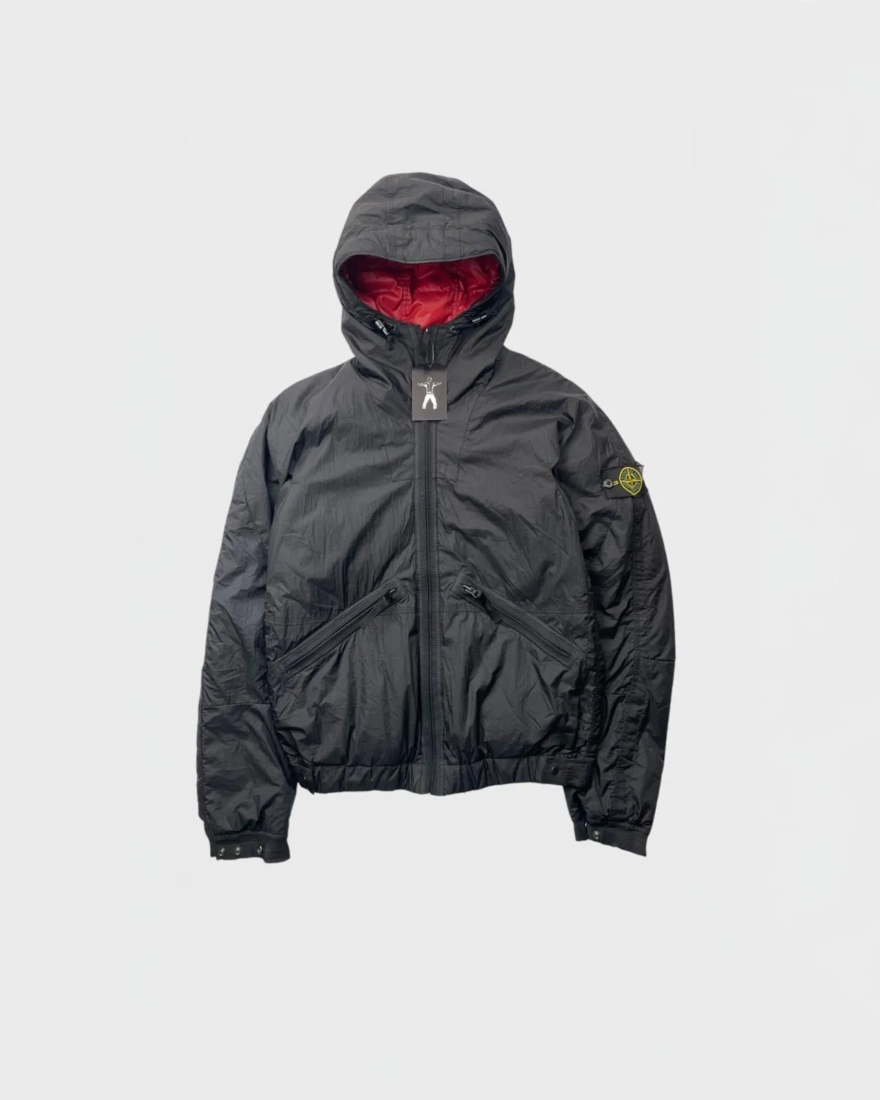 Stone island mesh badge goose down jacket / doudoune