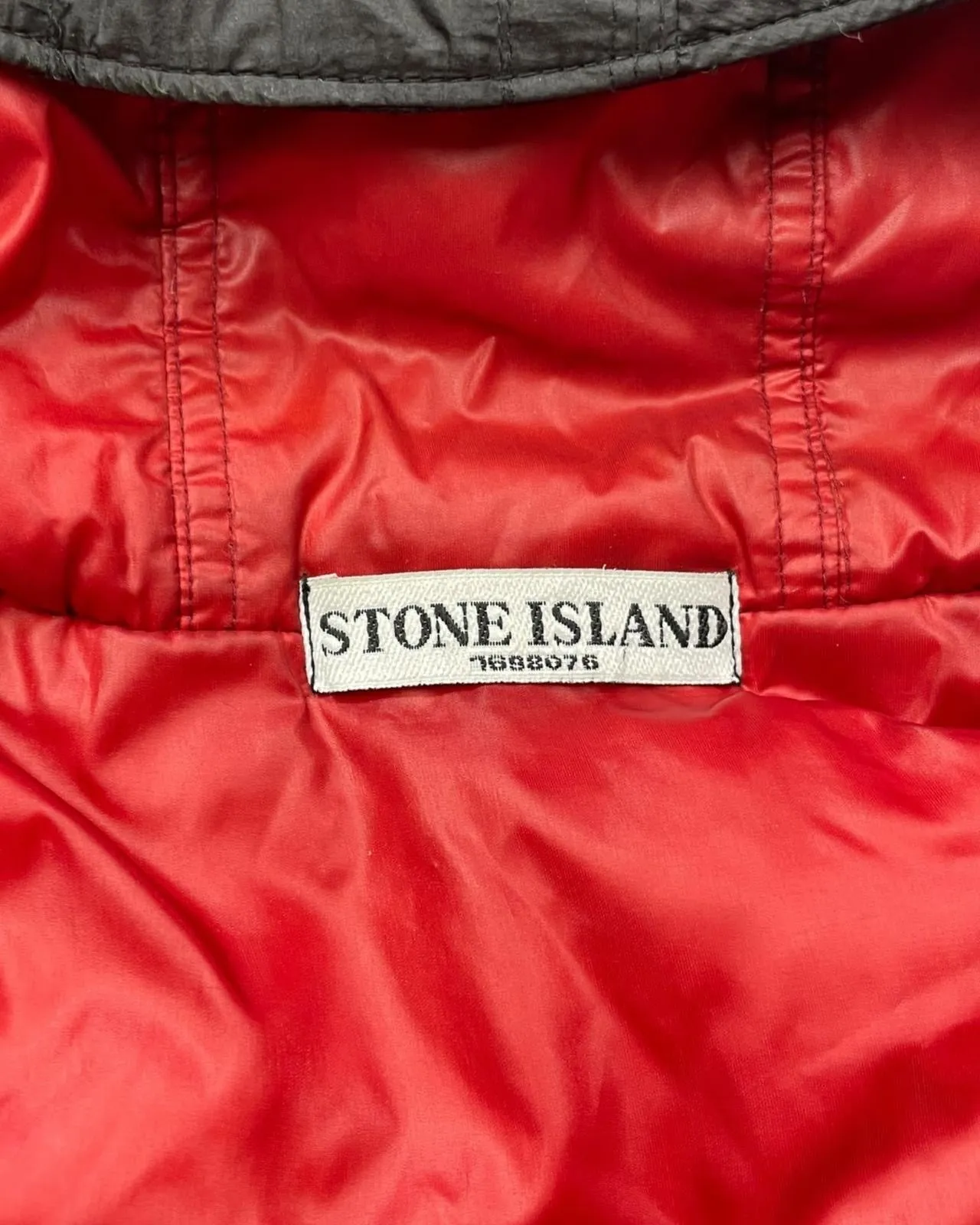 Stone island mesh badge goose down jacket / doudoune