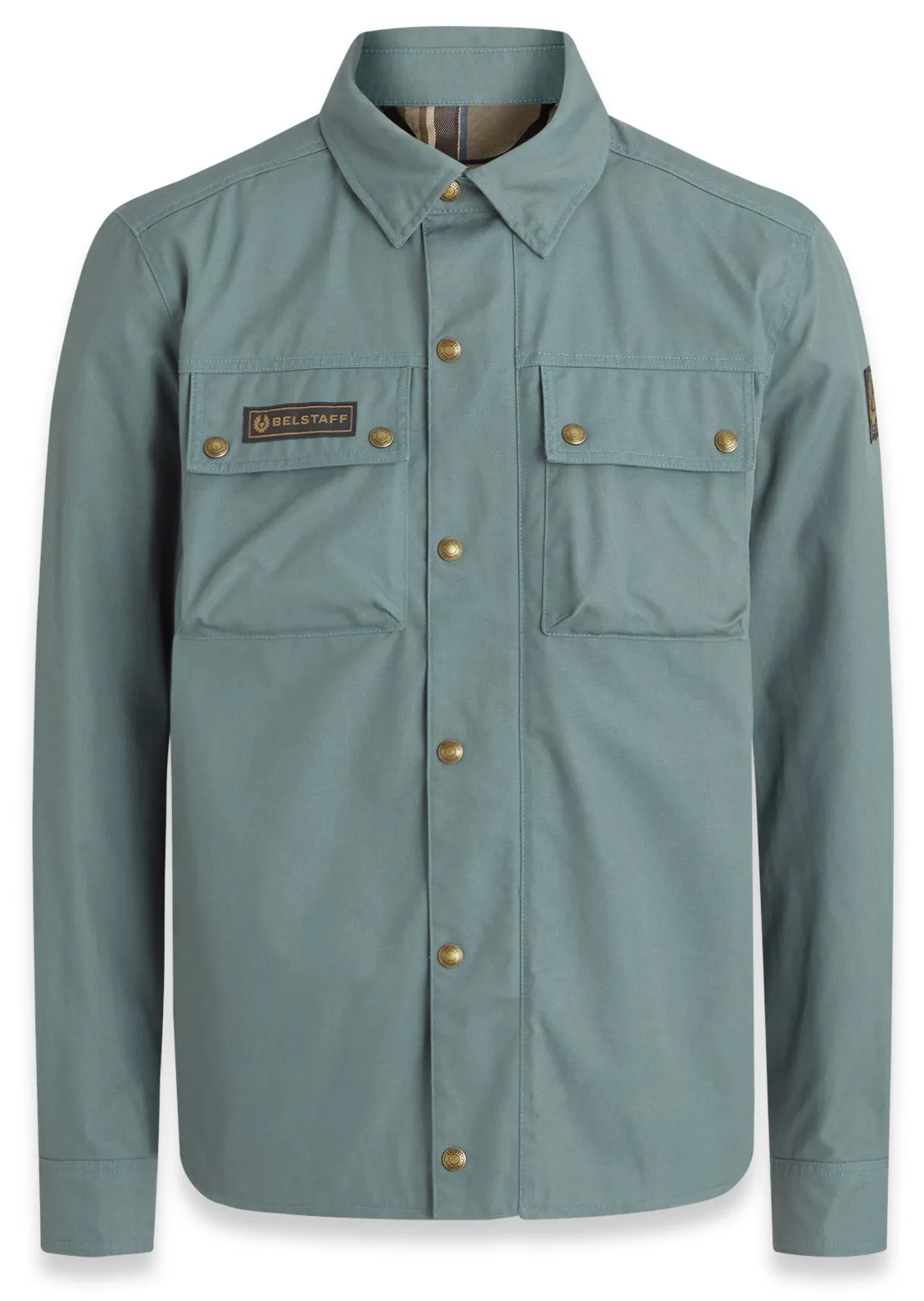 Surchemise Belstaff Mansion dark steel green, chemise moto