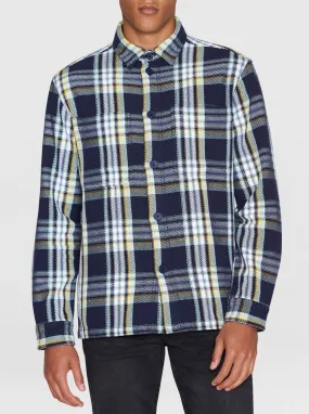 Surchemise à carreaux en coton bio | bleu "checked overshirt blue check" 7021 blue check homme