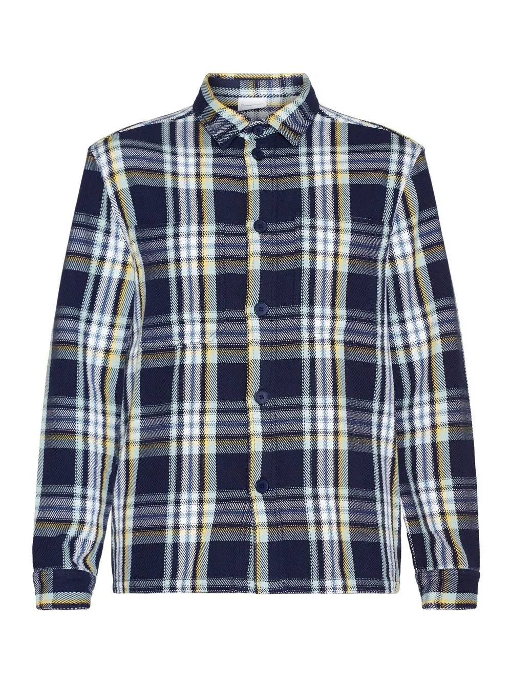 Surchemise à carreaux en coton bio | bleu "checked overshirt blue check" 7021 blue check homme